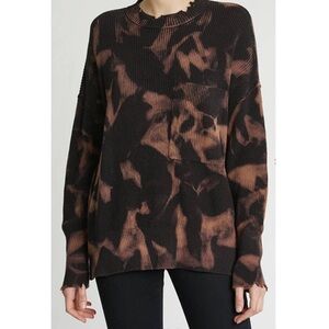 Pistola Darya Acid Dye Cotton Sweater in Dark Lava Women's Size XS